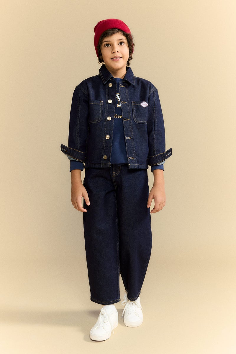 ديفاكتو بنطلون جينز اولادي باريل فيت ورجل عادية - Image 1